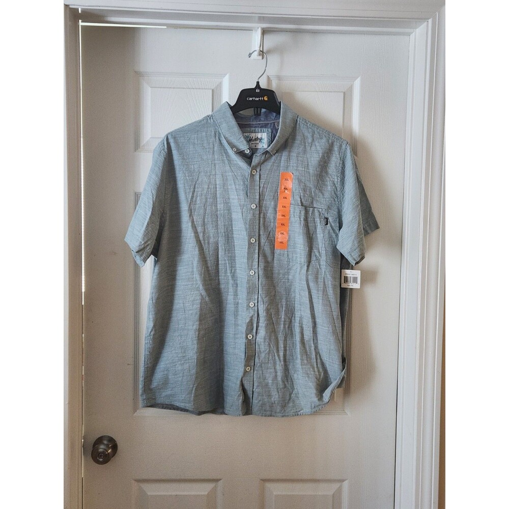 Hurley NWT 2XL Made In The Shade Full Button Down Short Sleeve Shirt